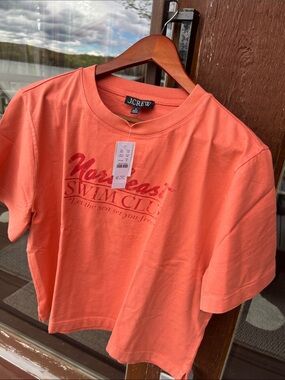 J. Crew Coral Graphic 'Northeast Swim Club' Tee